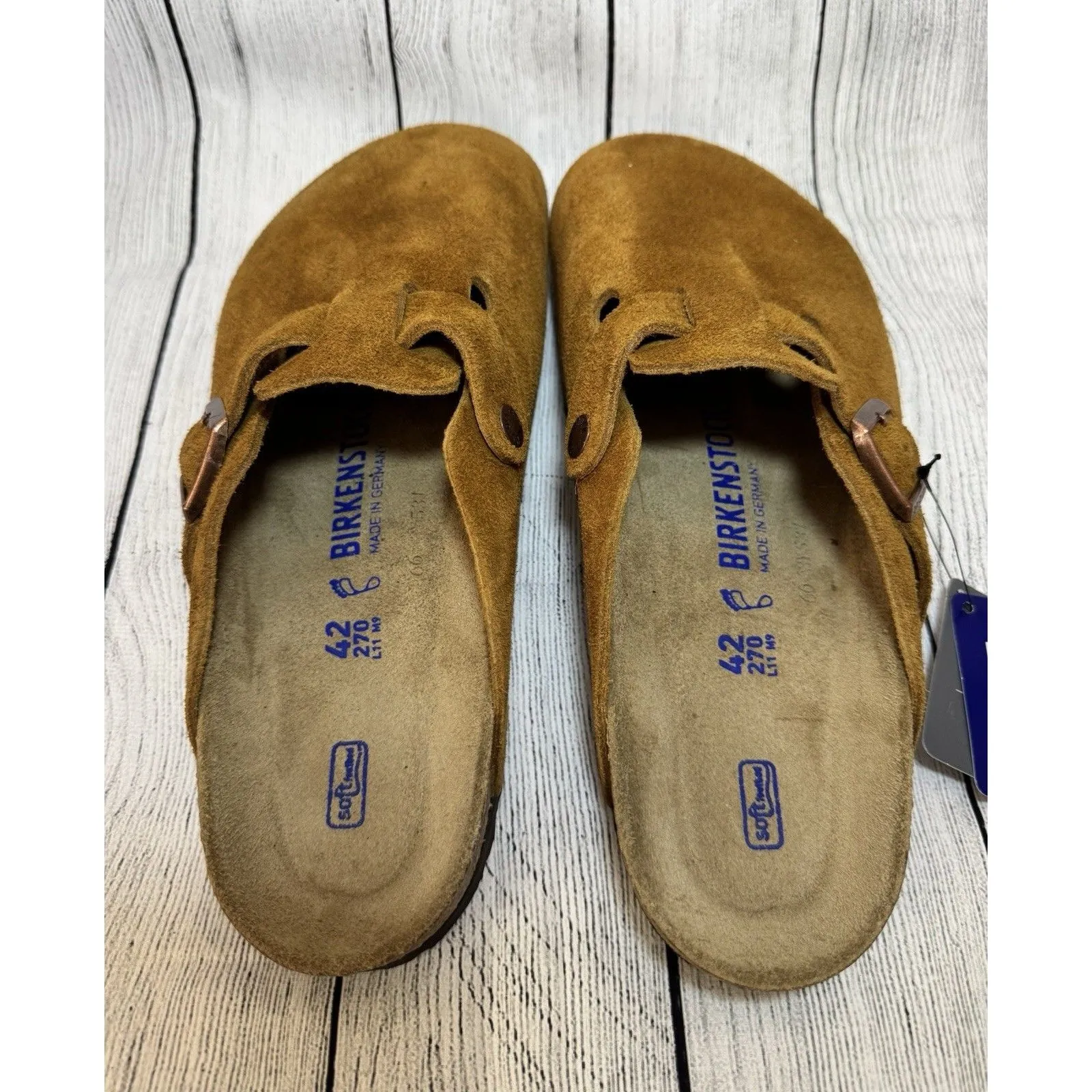 Birkenstock New NO Box Boston Mink Suede Leather Soft Footbed Narrow 42 - Image 7