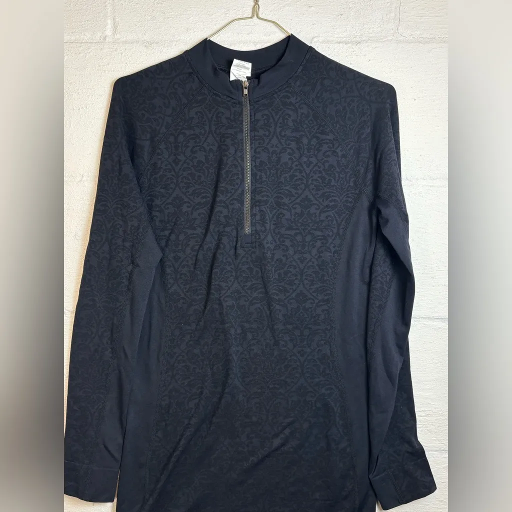 Fabletics Sportswear Casual Black Damask Printed Women’s Ivy Dress Size Medium - Image 3