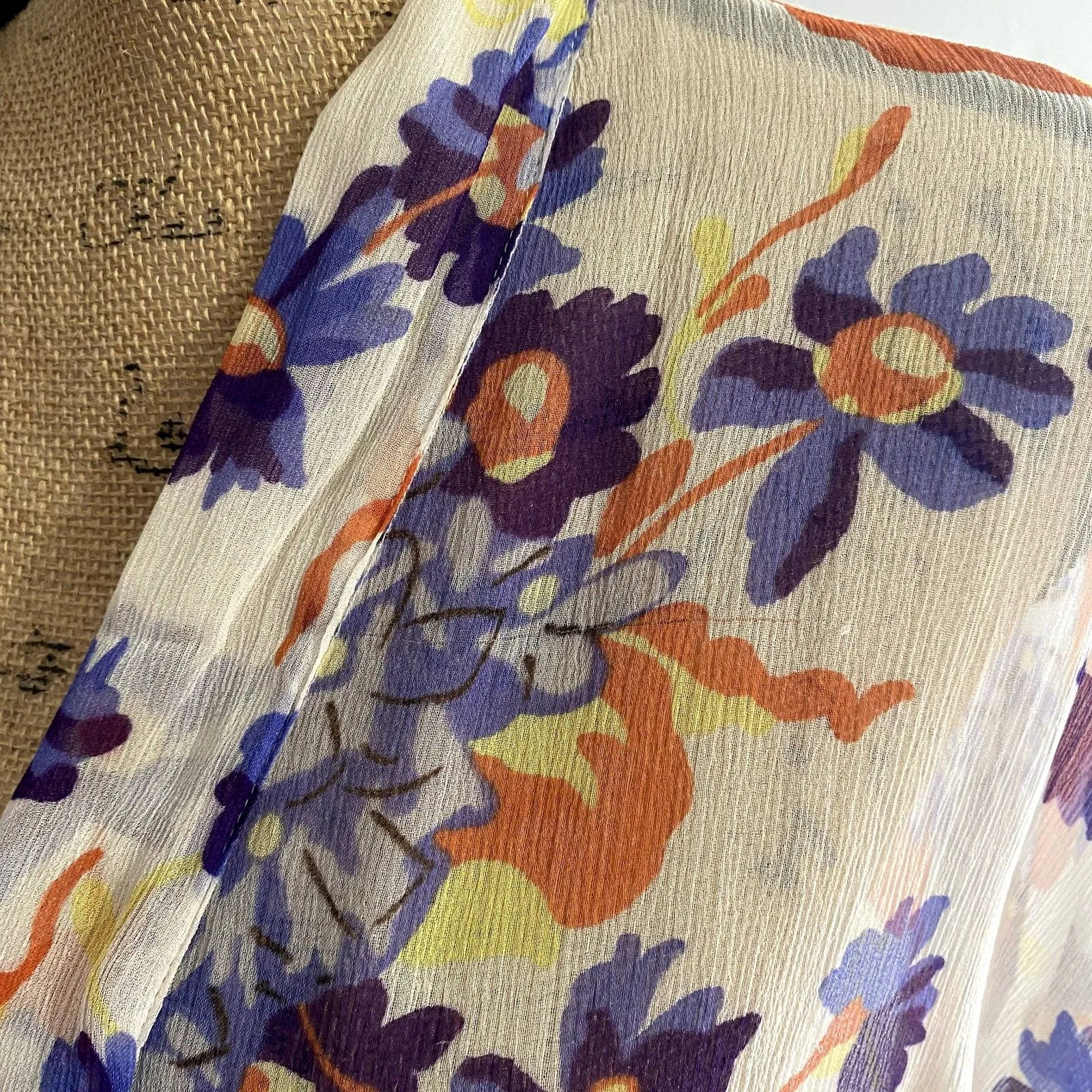 Michael Stars Sheer Floral Kimono Flowy Rayon Summer Lightweight One Size - Image 3