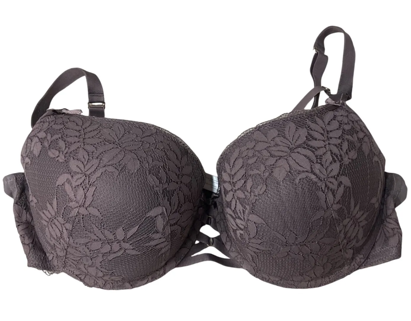 Cacique Seriously Sexy Boost Strappy Laced Underwired Balconette Bra Size 40DD - Image 1