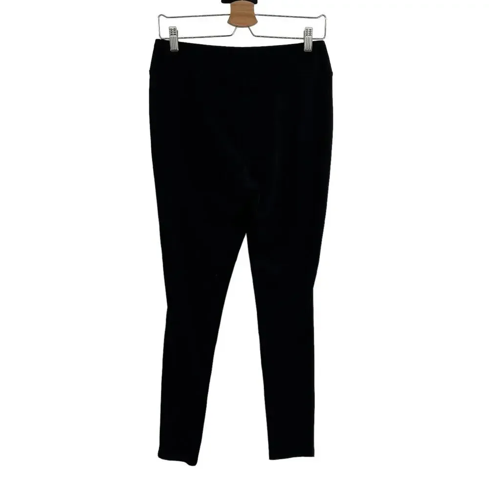 J. McLaughlin Black Faux Leather Front Ponte Leggings Black Size Medium - Image 5