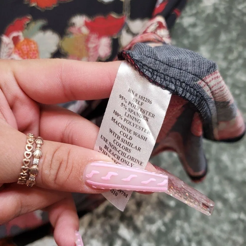 Connected Apparel Floral Bell Sleeve Dress - Image 2