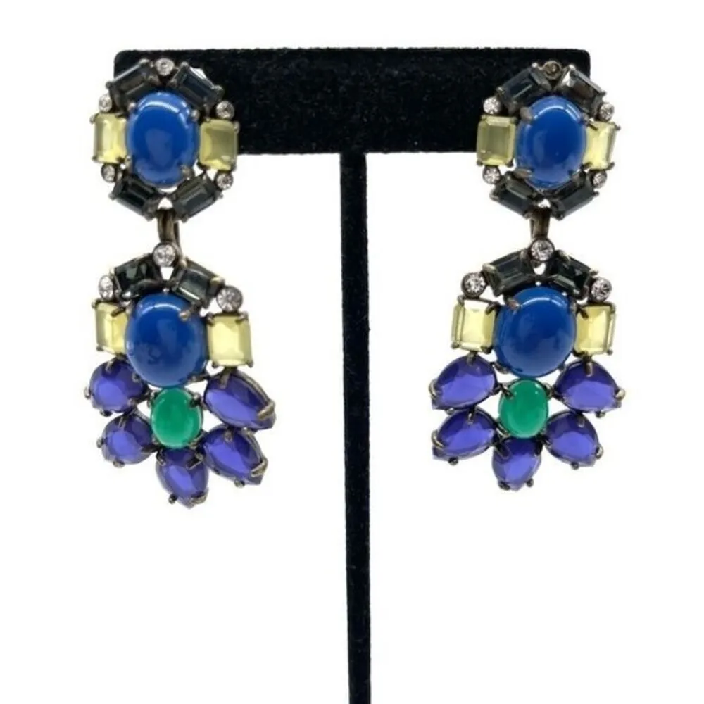 Stella & Dot  Multicolored Crystals Dangle Earrings - Image 2