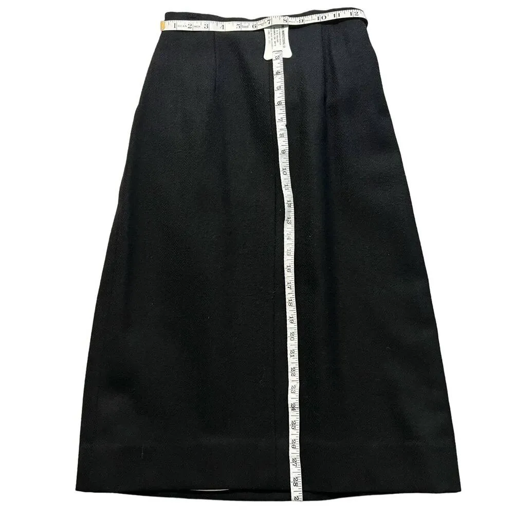 Vintage 80s Black Squares Blazer Midi Skirt Suit Van Julian sz 6 Double Breasted - Image 3