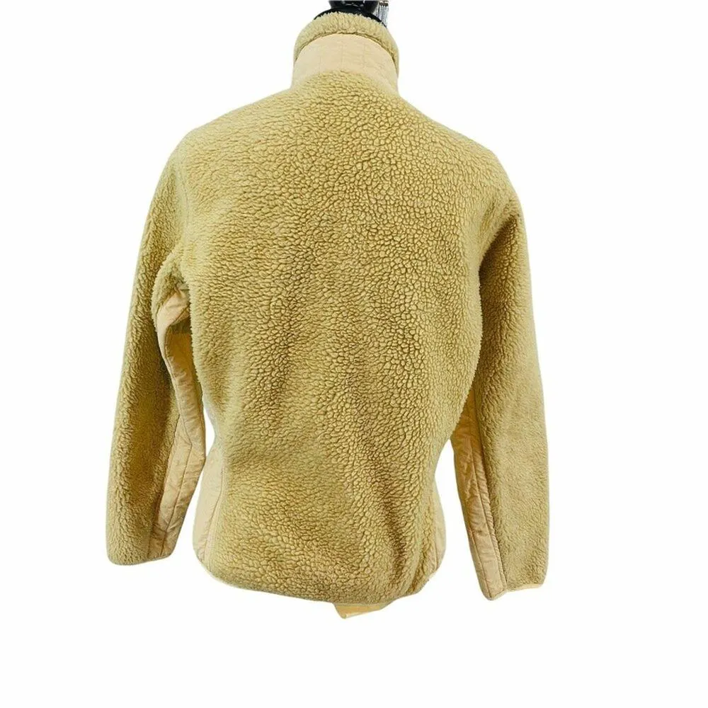 Patagonia Synchilla High Pile Full Zip Fleece Cream Jacket Medium - Image 4