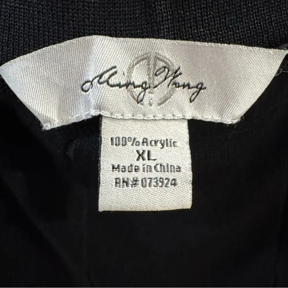 Ming Wang Pleated A-line Black Knit Midi Skirt Minimalist‎ Capsule Schoolgirl XL - Image 5