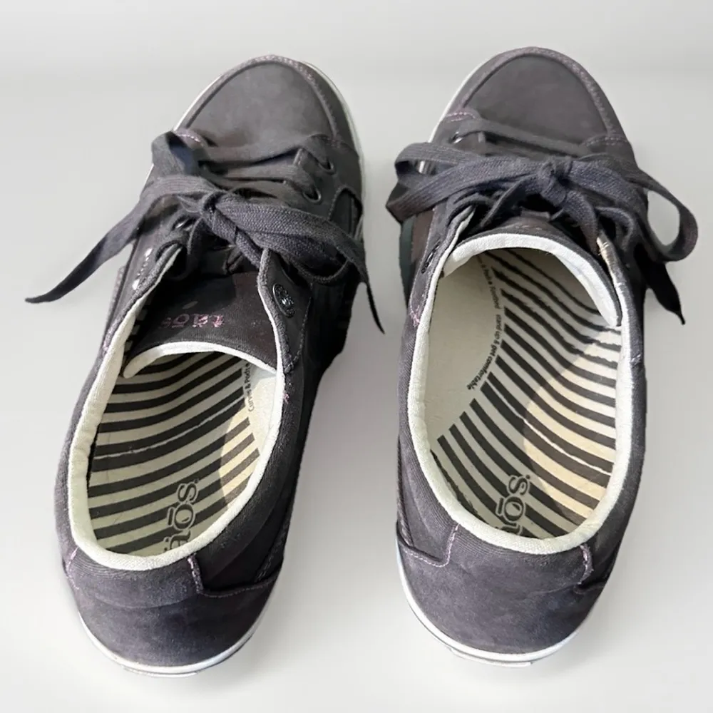 Taos Moc Star Lace Up Casual Canvas Sneakers Gray Women's Graphite Distressed 10 - Image 2