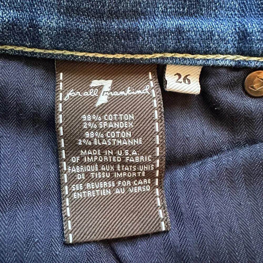 7 For All Mankind Josefina Skinny Boyfriend medium wash jeans size 26 - Image 7