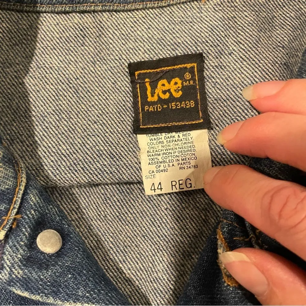 Vintage 70’s-80’s Lee Riders denim Alaska cop police biker jacket rough guy - Image 2