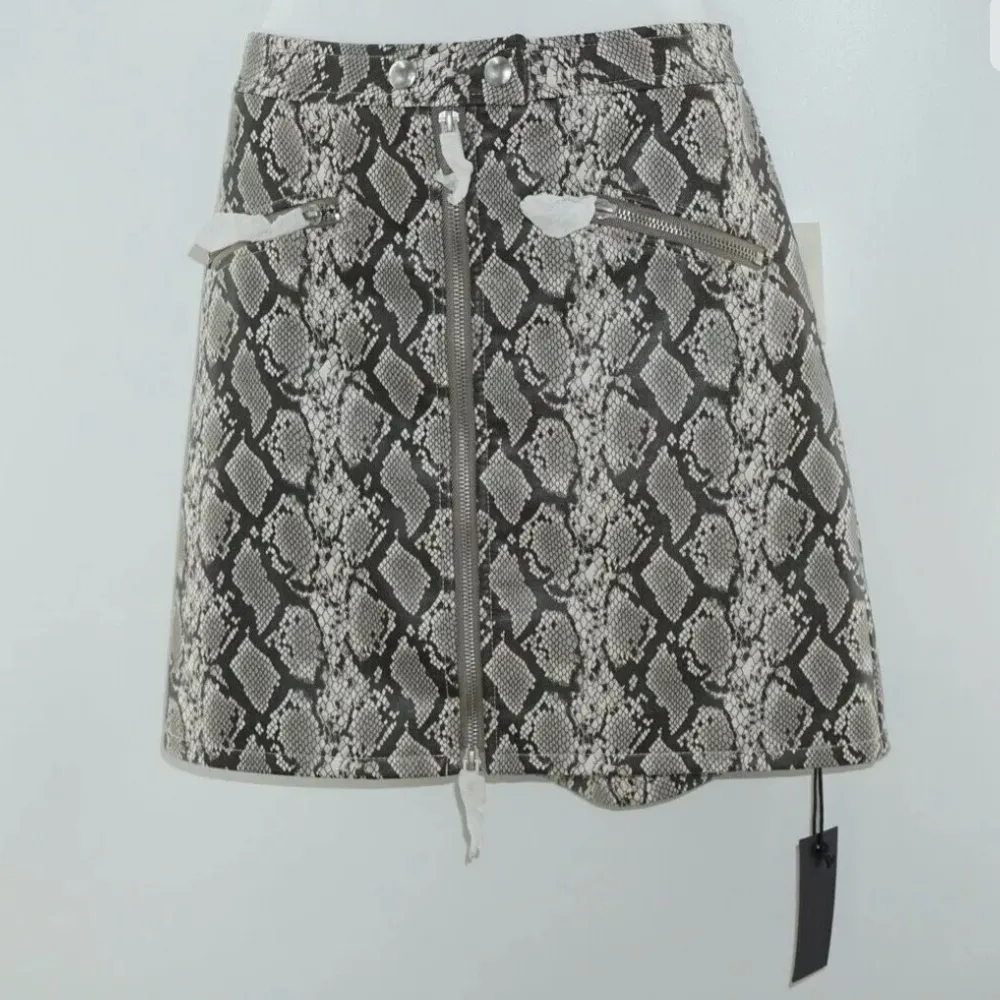 BlankNYC Snakeskin Break Away Faux Leather Skirt - Image 2