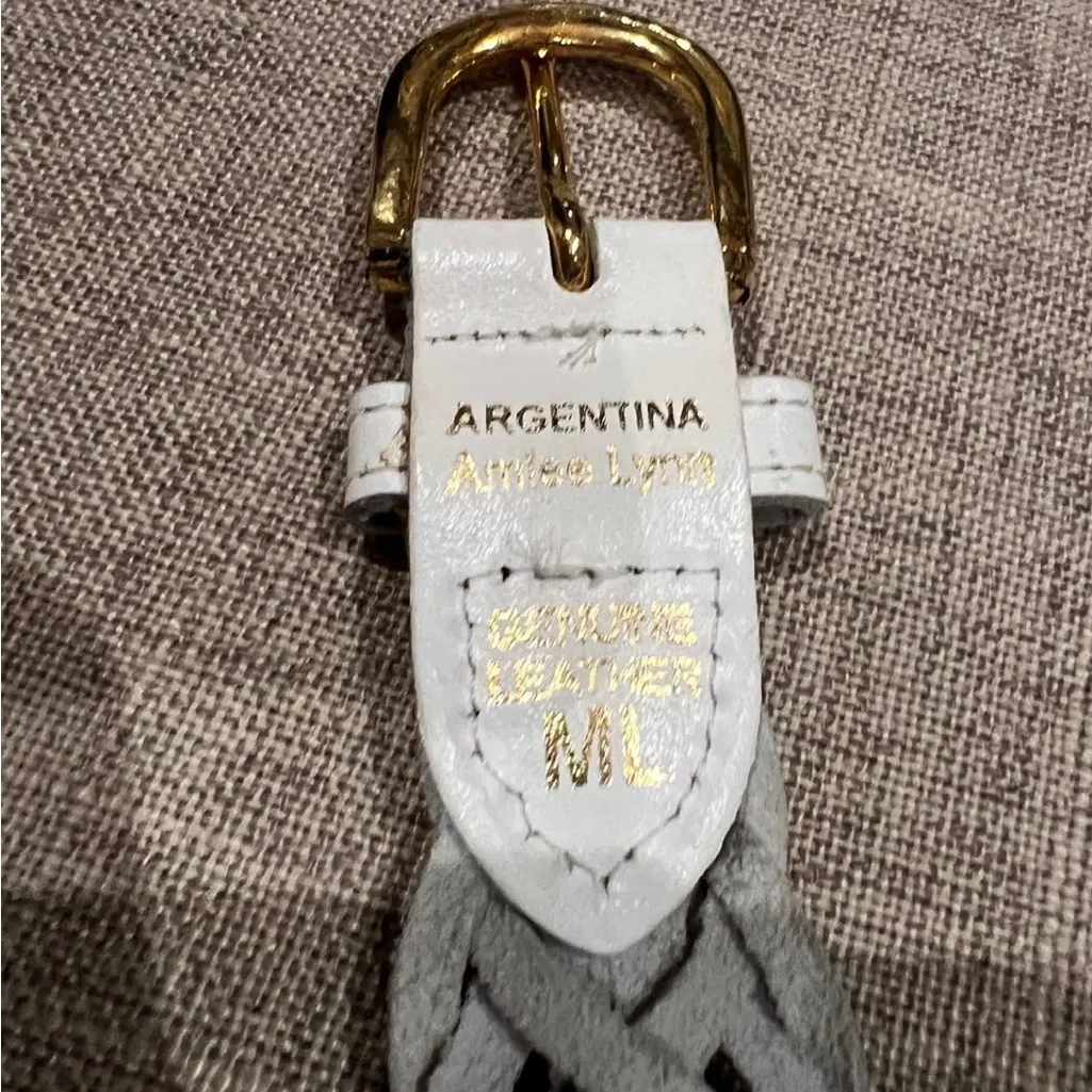 Braided leather belt multi color medium/large - Image 6