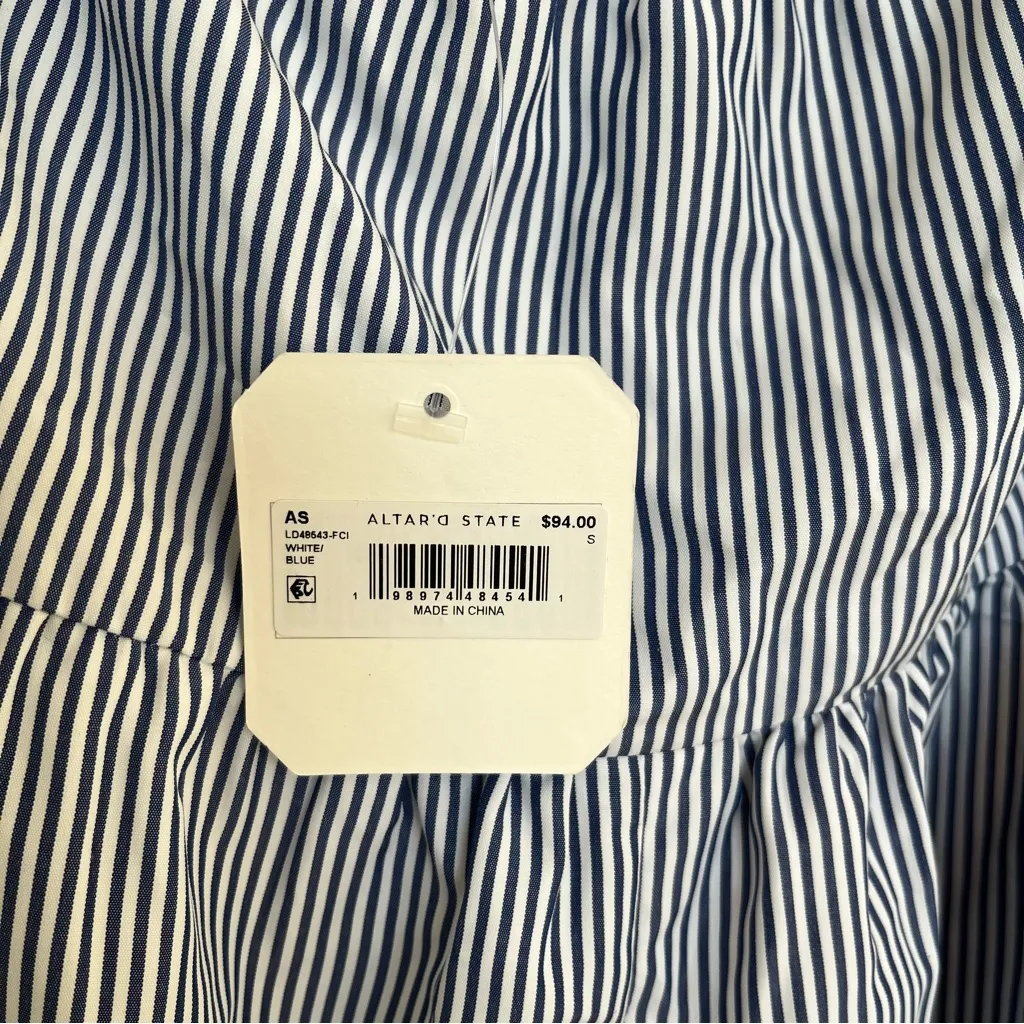 NEW Altar’d State Coastal Striped Midi Dress Size Small NWT - Image 7