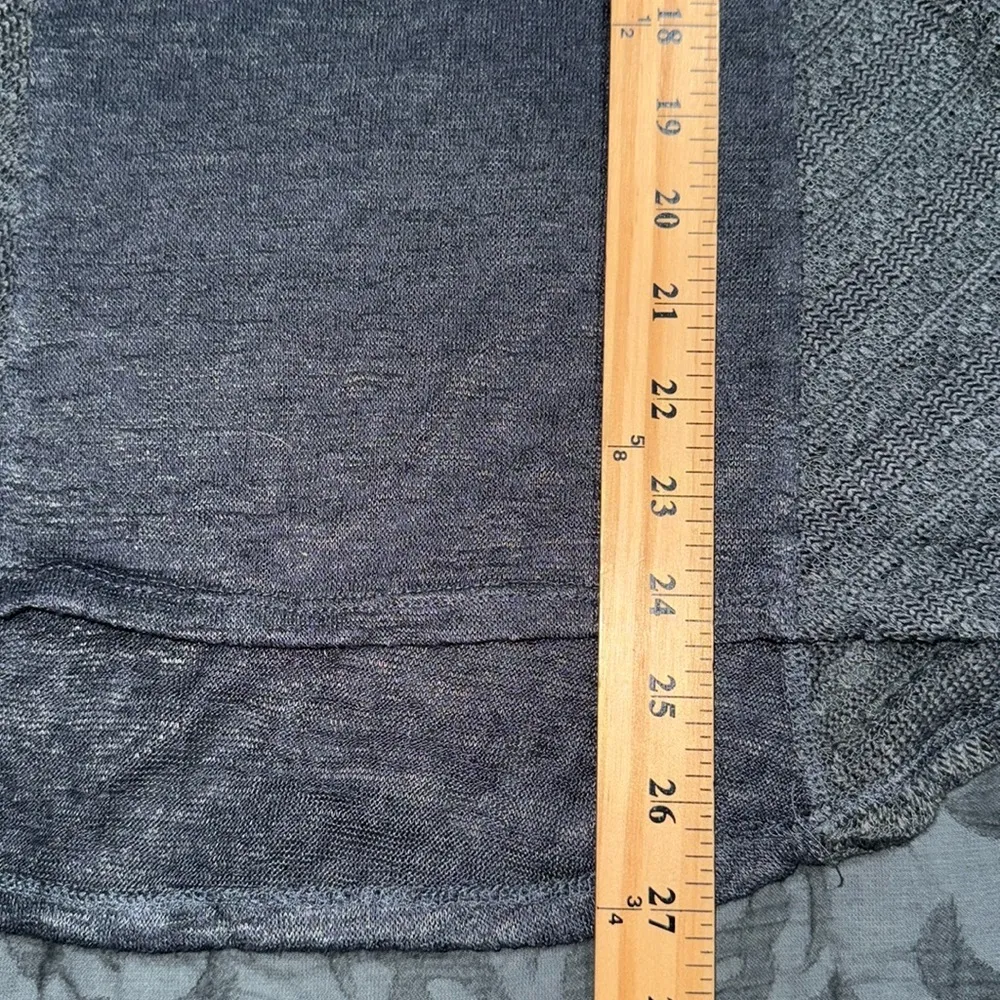 AEROPOSTALE size small women’s pullover high low open knit sweater dark grey NWT - Image 2