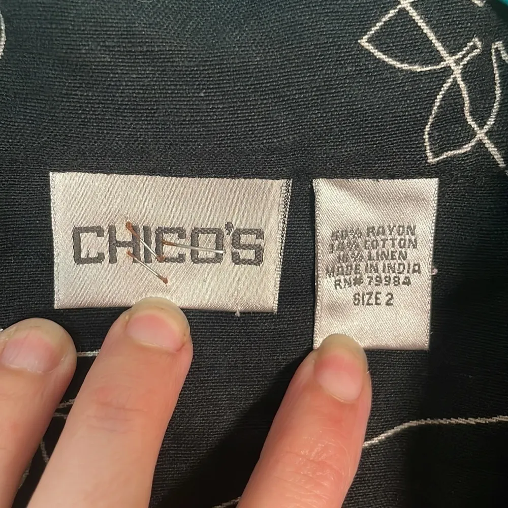 Chico’s linen blend shacket shirt jacket‎ size 2 Large - Image 6