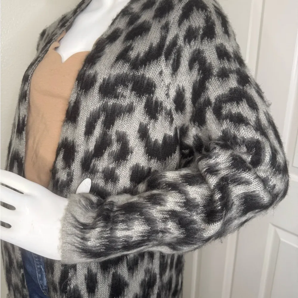 Torrid Long Sweater Coat/Cardigan Leopard Print Size 2. - Image 7
