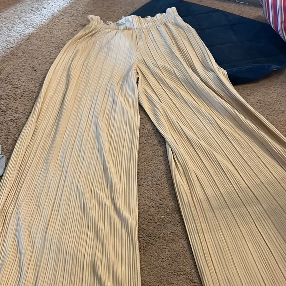 Mango  wide leg cropped pants small - Image 3