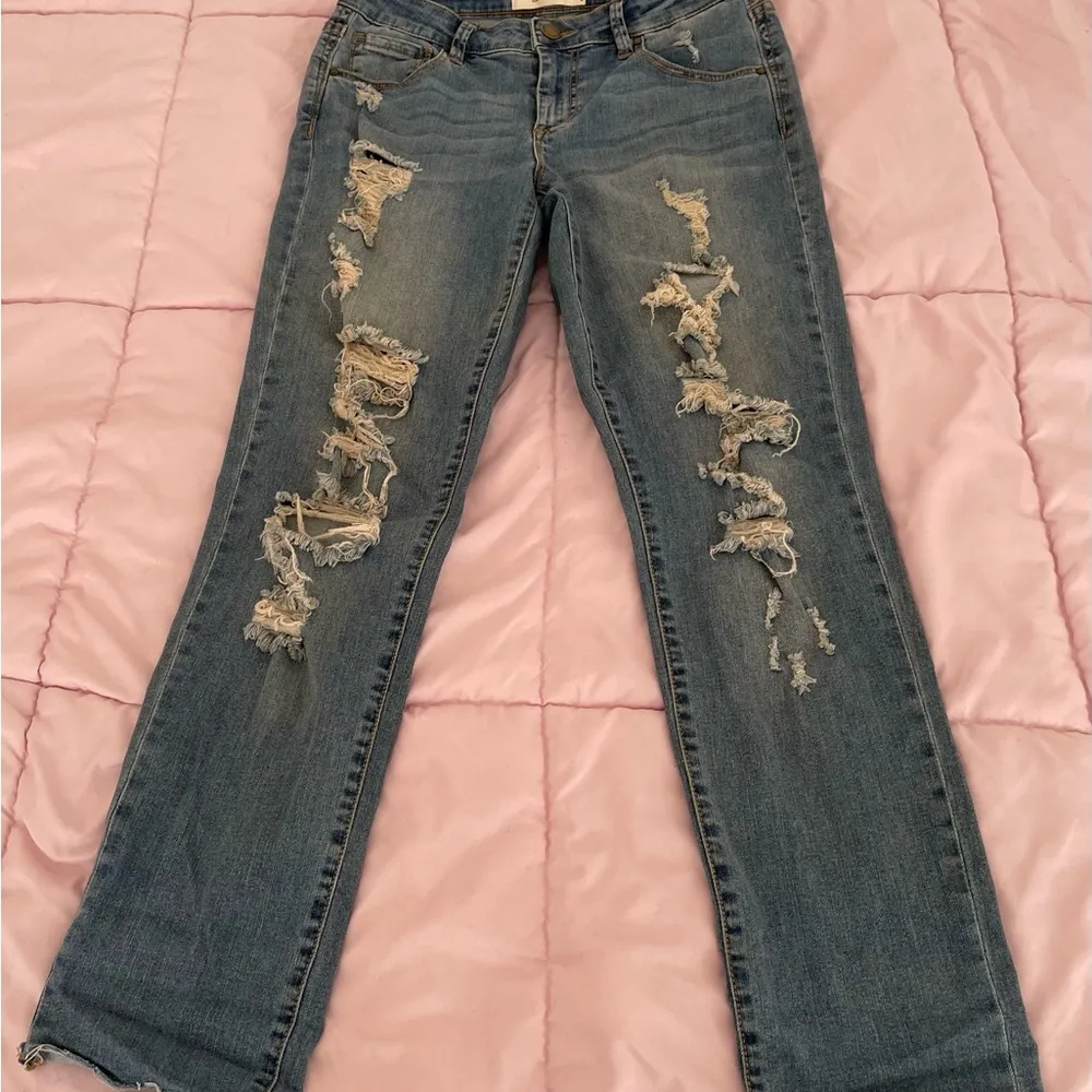 RACHEL Rachel Roy Girlfriend Women’s Distressed cuffed jeans, size 26” spring Blue - Image 16