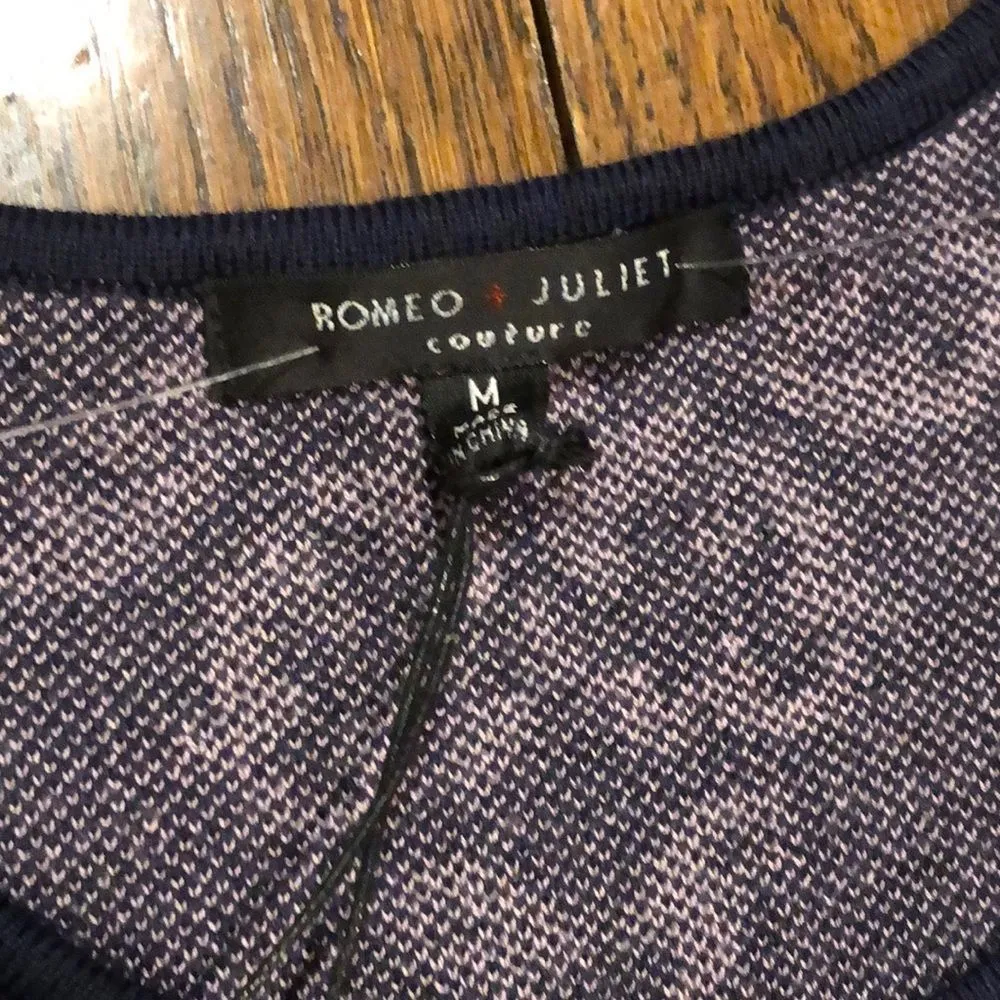 ROMEO & JULIET Purple and Lavender Short Sleeve Sweater Dress Sz Medium NWT - Image 8