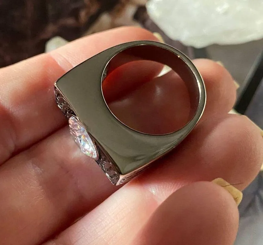 Boutique Stainless Steel Animal Design CZ Ring Size 8,9,10 - Image 7