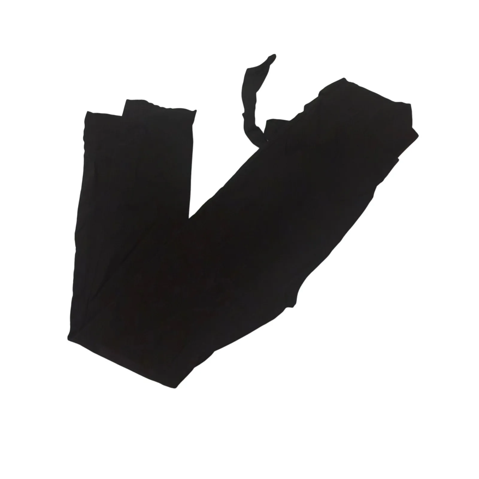 Women's Casual High Waist Stretch Trousers Solid Pencil Pants with Tie - Image 4