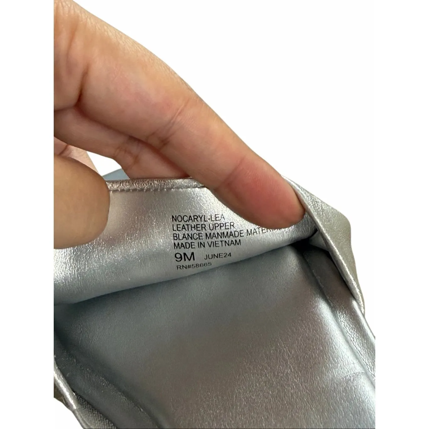 Nordstrom Caryl Slide Sandal Silver Size 9 Leather Sandals - Image 5