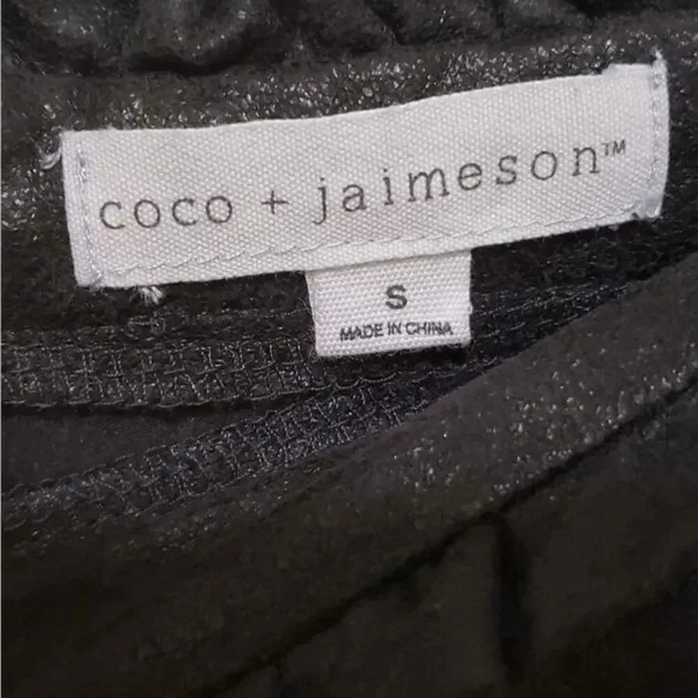 COCO + JAIMESON Mini‎ Skirt Size Small Suede Black - Image 5
