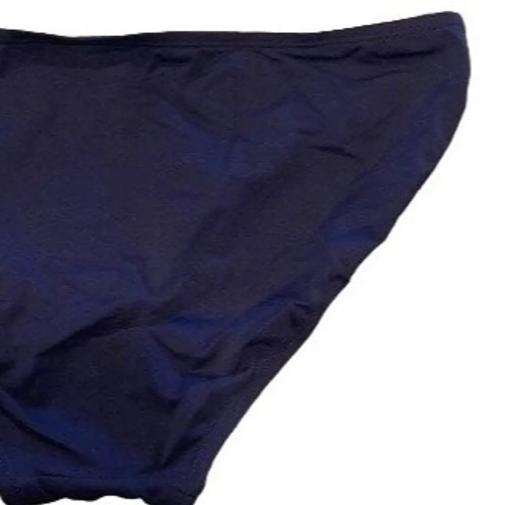 NWT Andie Swim The Bikini Bottom Medium Coverage Leg Cut Low Rise L Navy Blue - Image 8