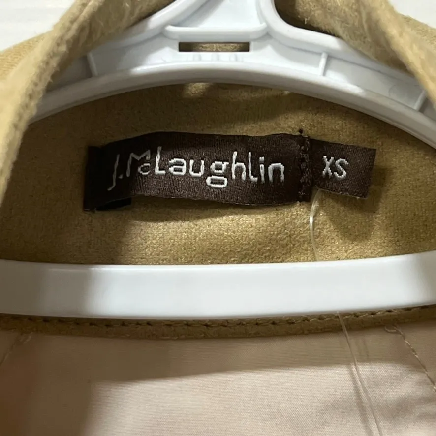 J Mclaughlin Linda Coat XS NWT $348 Quilted Tan Snap Button Color Block Jacket - Image 7