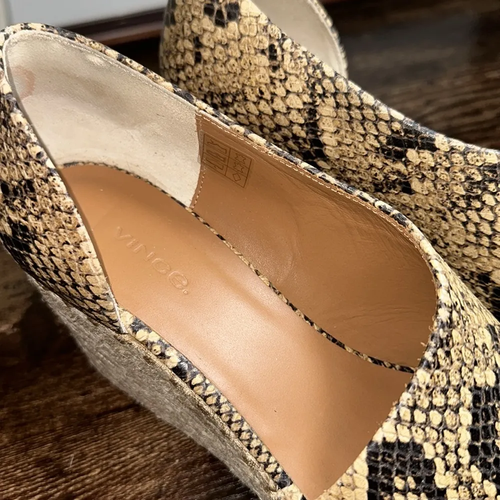 Sonora Peep-Toe Snake skin Espadrille Wedge Sandals size 8.5M - Image 7