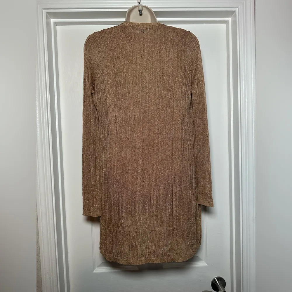 NWT White House Black Market Golden Sparkle Tank & Matching Cardigan 2 Piece - Image 6