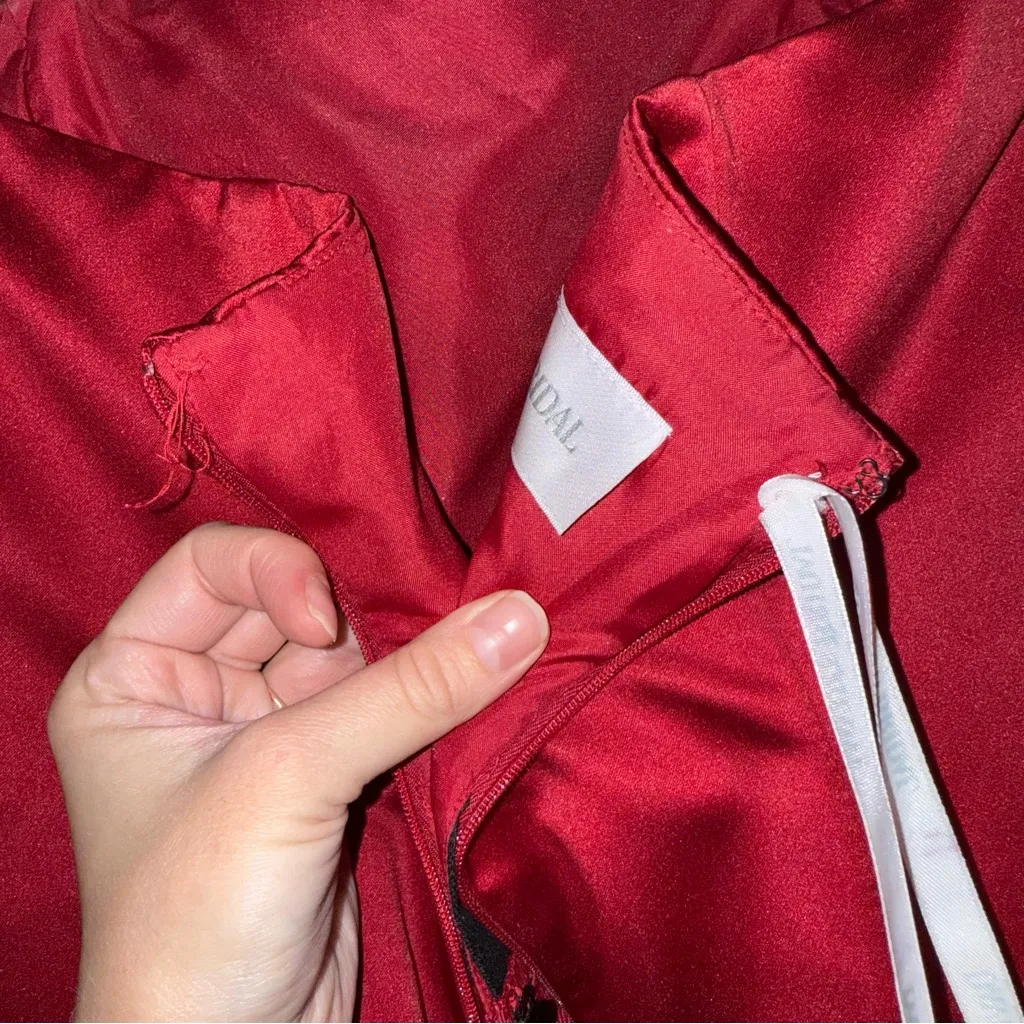 Dark Red Strapless David’s Bridal Formal Gown Prom Bridesmaids‎ Gala - Image 13