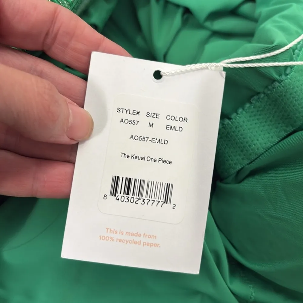 Andie Kauai One Piece Swimsuit Emerald Green Sparkle Size‎ M NWT - Image 3