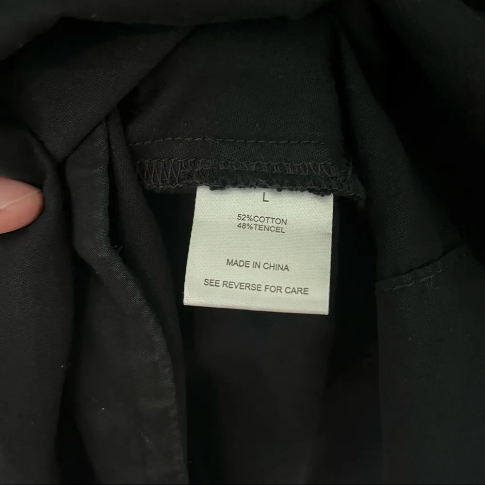 Romeo & Juliet Couture Black Army Cotton Tencel Woven Hi-low Utility Jacket - Image 7