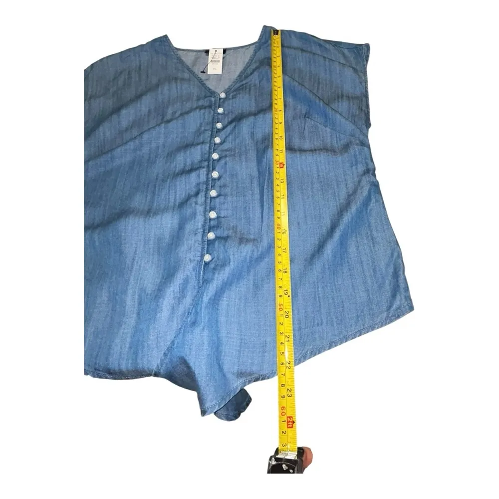 Talbots Denim Tie Hem Top – Size Small Petite New with tags - Image 4