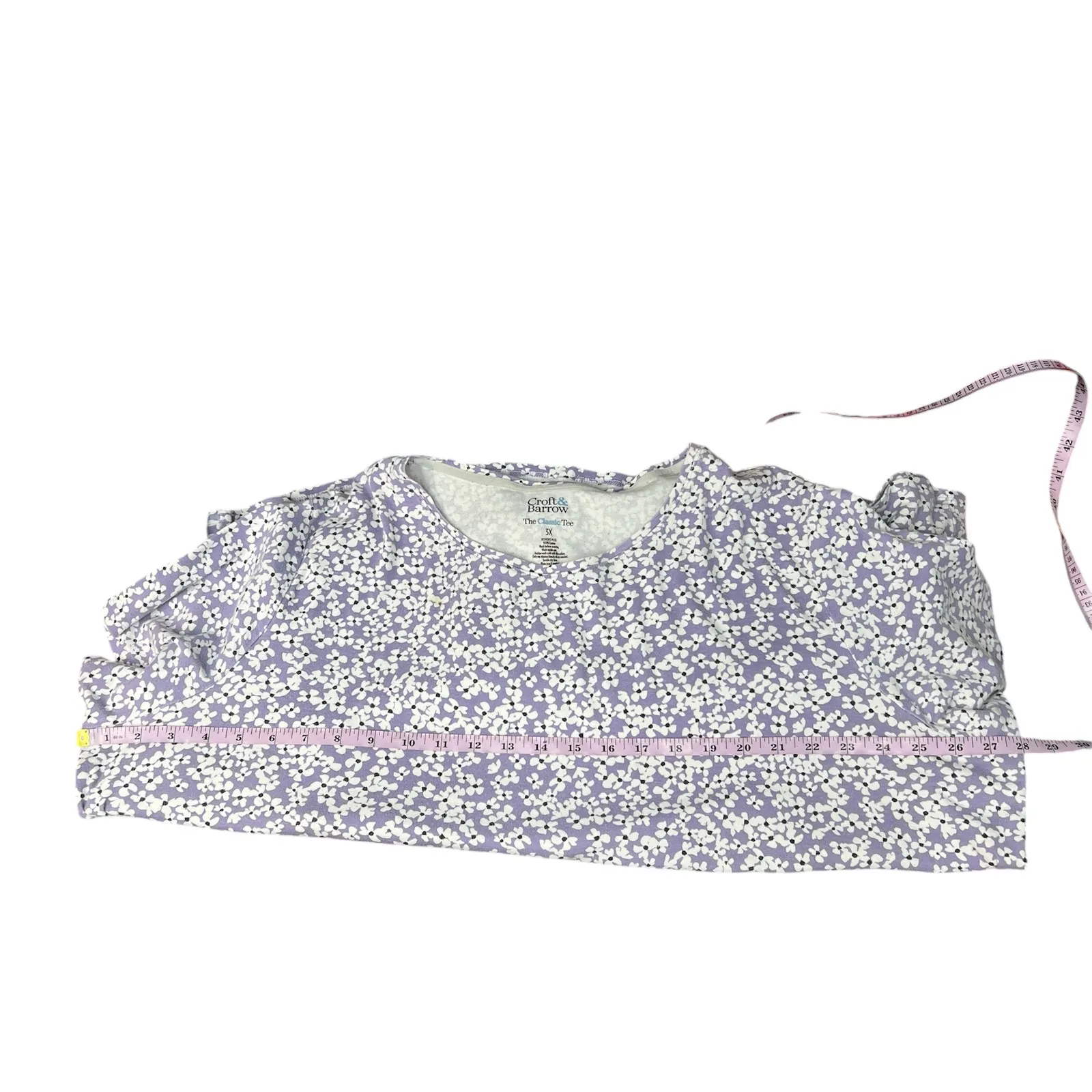 Croft & Barrow Floral Lavender Top Womens 3X Breathable Casual Everyday Wear - Image 9