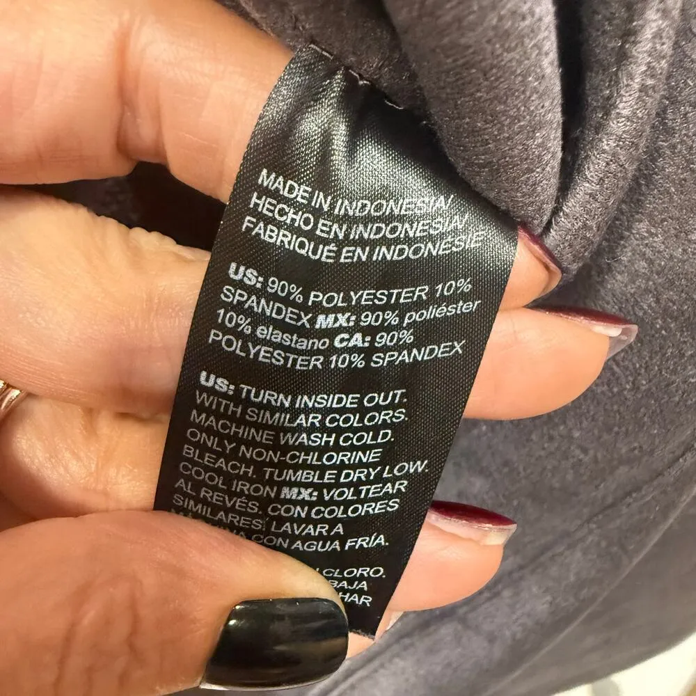 WHBM Blackened Pearl Ultra Suede Runway Leggings Sz 16L NWT - Image 7