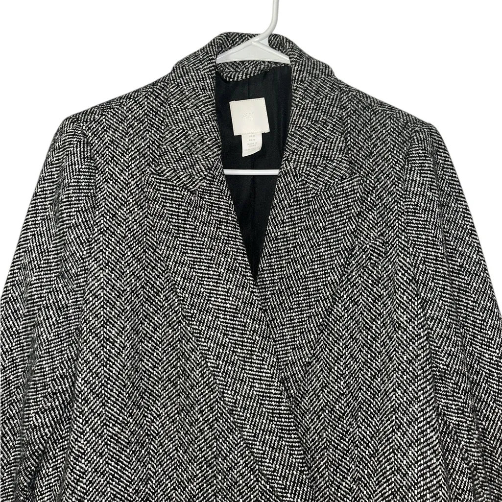H&M Gray & White Double Breasted Blazer(Size Medium) - Image 6