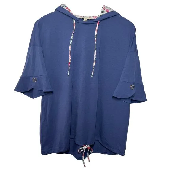 Matilda Jane Top Women M Wish You Were Here Let's Go Pullover Active Shirt Blue - Image 2