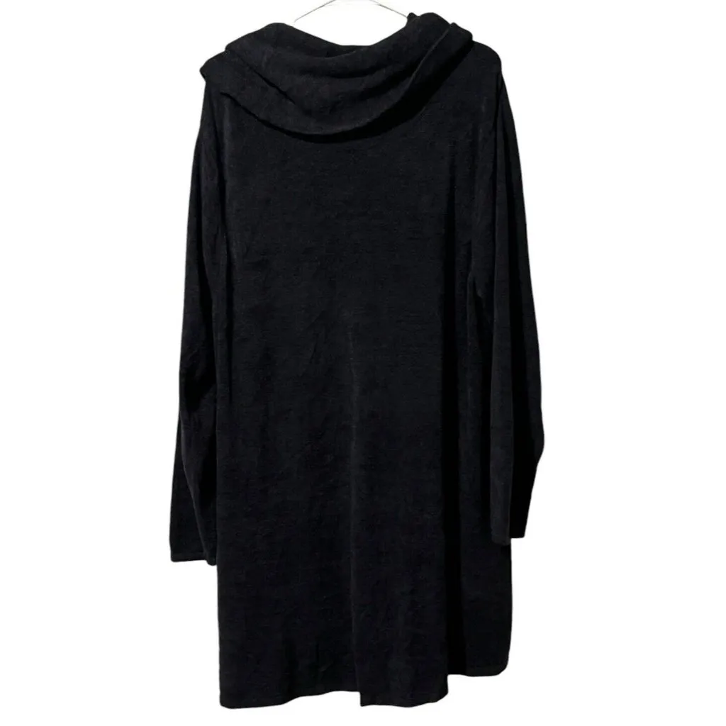 Barefoot Dreams CozyChic UltraLite‎ Cowlneck Pullover Black BDWCU1623 - Image 2