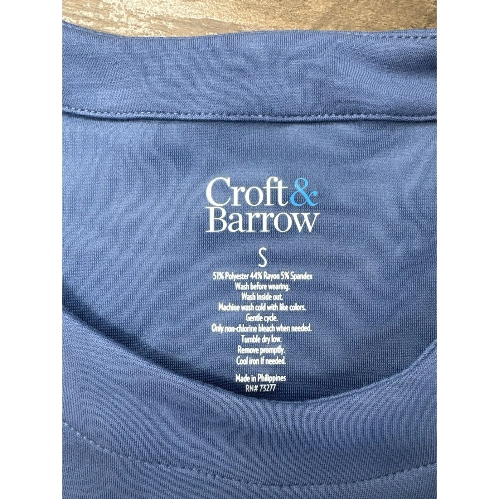Women's Croft & Barrow Sweatshirt Size S Blue Button Detail Long Sleeve NWT - Image 6