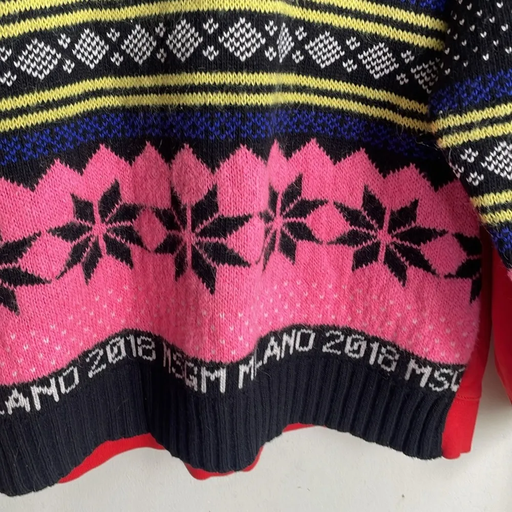 MSGM Sweater Hoodie In Multi Red Size XS - Image 8