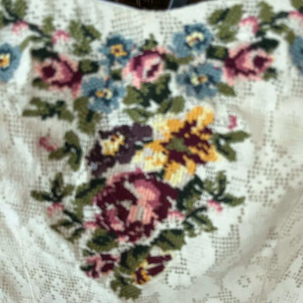 Beige Embroidered Strapless Mini Dress Womens XS - Image 8