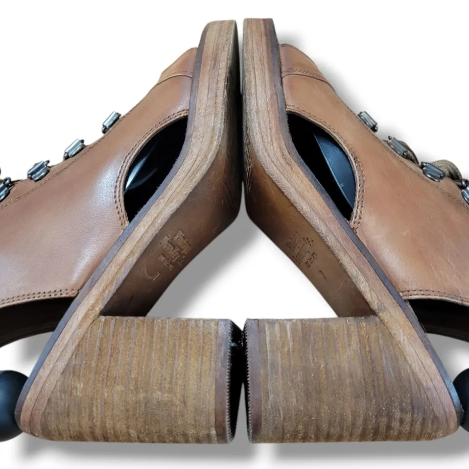 Vintage Foundry Co. Shoes Size 7 Leather Boots Odette Peep Toe Boots VFL144 Tan Women's Shoes - Image 9