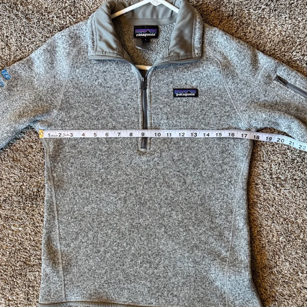 Patagonia Better Sweater 1/4 Zip Fleece Light Gray - Image 7