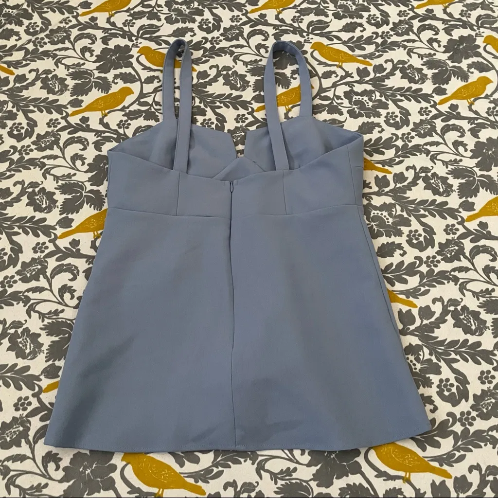 Zara Light Blue Sleeveless Blouse NWT Size S - Image 6
