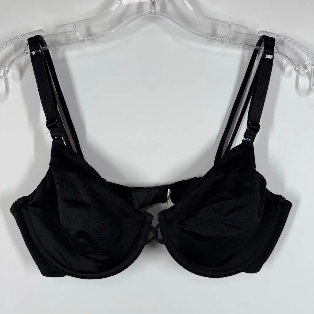 C40 Wacoal black custom contours strapless underwire bra size 36C 65042 - Image 1