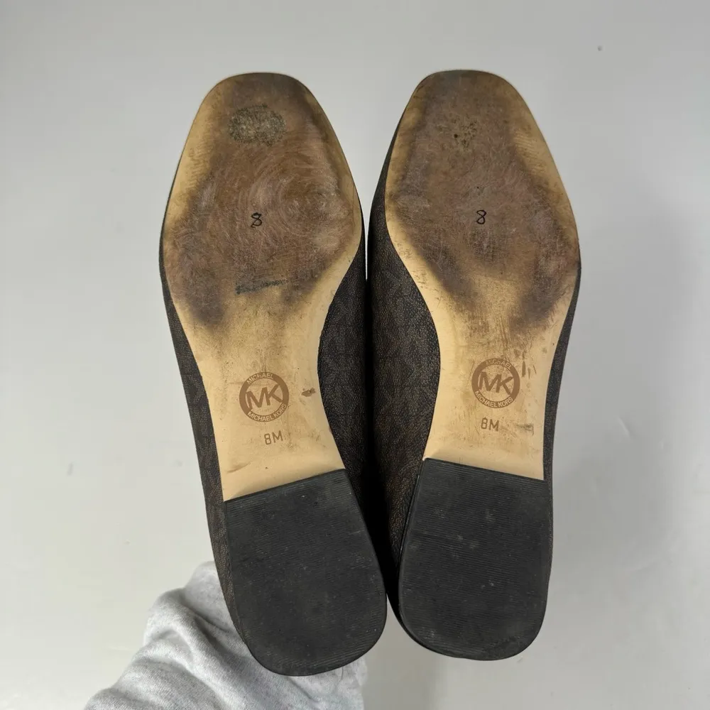 Michael Kors Cayley Logo Leather Loafers Size 8 - Image 6