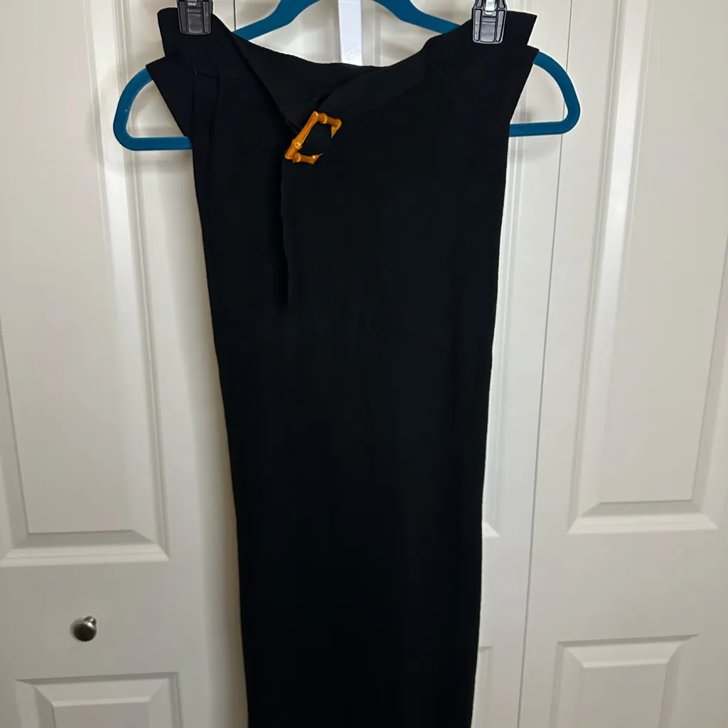 Chic Black‎ Crop Top and skirt Set - Image 2