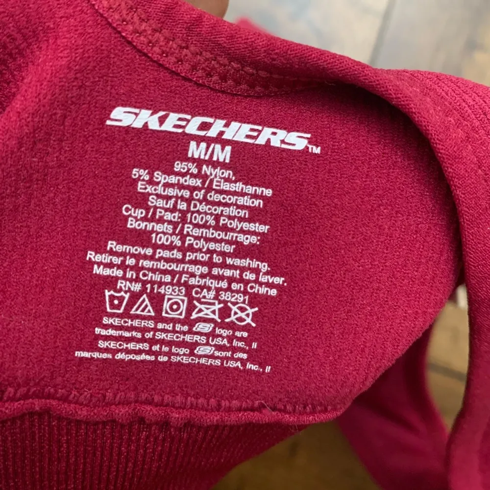Skechers Women's Stretch Super Soft Sport Bra burgundy M - Image 2