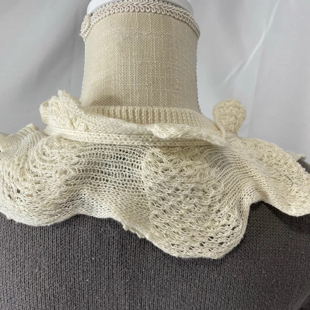 Vintage Chadwicks crochet neckline 3 snap front sweater medium - Image 6